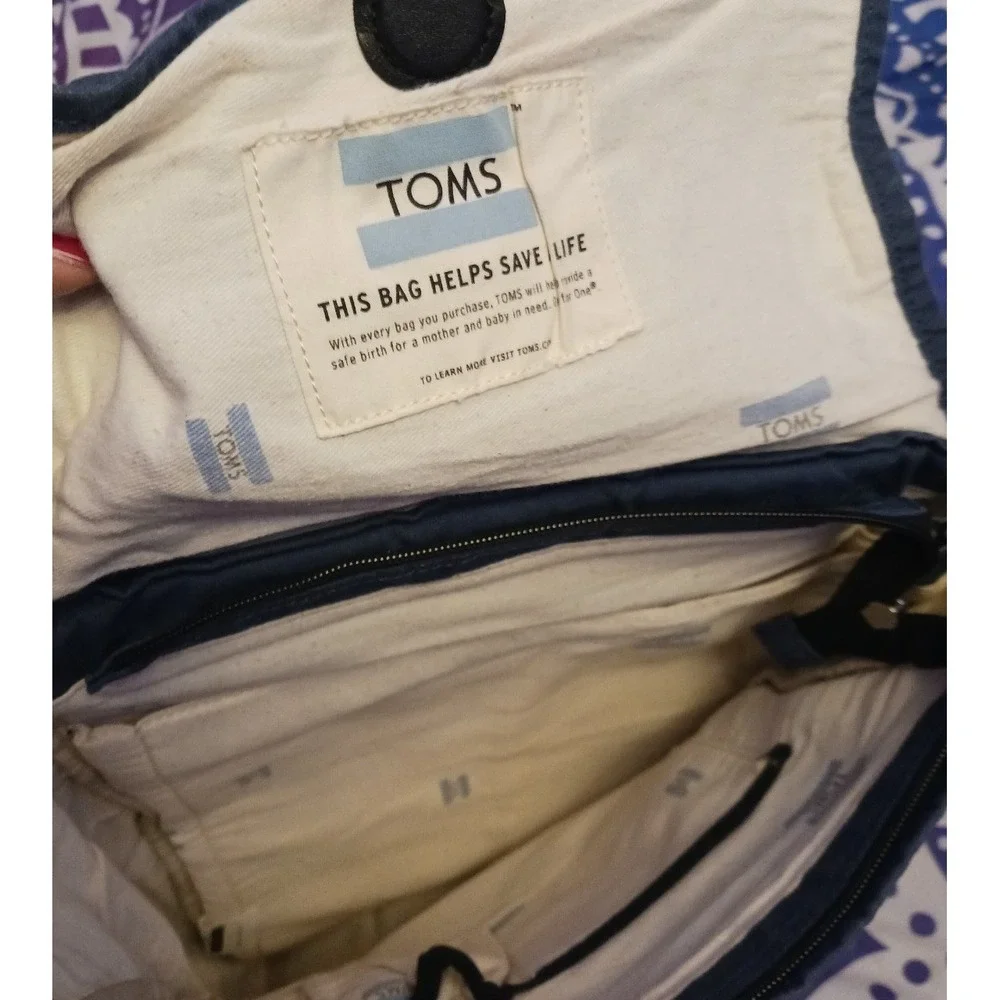 Toms Trekker Blue‎ Waxed Canvas Knapsack Minimalist Backpack